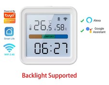 Tuya WIFI Smart Temperature Humidity Sensor Hygrometer Thermometer Backlight