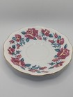 Vtg Royal Albert Bone China Teacup & Saucer Set Red Rose Floral Gold England — photo 3