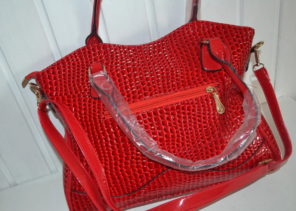 Modische, tolle, schicke  Handtasche Umhängetasche rot neu - Bild 3 von 3