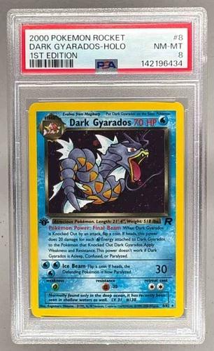 2000 Pokemon Team Rocket 1st Edition 8 Dark Gyarados Holo PSA 8 142196434