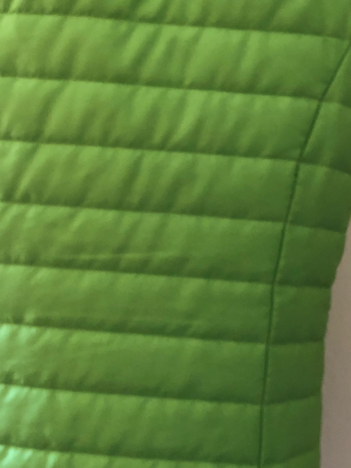 NWOT Onque Quilted Vest  Small GREEN   Fur Collar Zip w/pockets RARE image 8