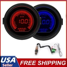 52mm Car Air Fuel Ratio Gauge LED Digital Display+Narrowband O2 Oxygen Sensor US