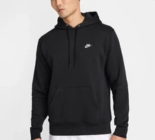 Nike Club Pullover Fleece Men's Hoodie Black Size XXL Casual Top