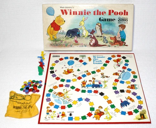 Vintage 1964 Walt Disney Winnie the Pooh Game Parker Brothers Complete Set
