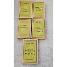 5- Crabtree & Evelyn Verbena Lavender Travel Bar Soap Set New In Box 1.25oz 1oz