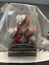 Lot de 6 couvercles de lumière vitrail Coca-Cola enseigne soda rouge vert argent