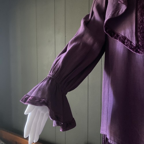 Camicia e gonna vestiti HairstonRoberson piccola viola velluto contadino rinascimentale - Foto 10 di 24