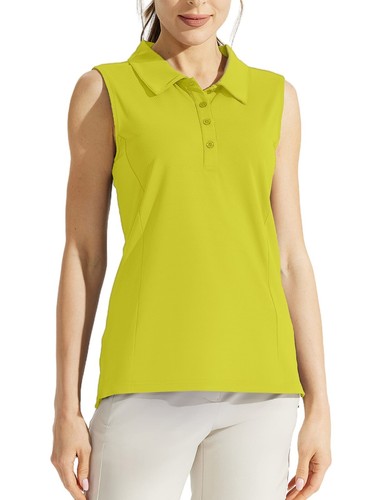 Womens Golf Wear T-shirt Collar Vest Sleeveless Breathable Sun Protect Summer AU - Picture 14 of 17