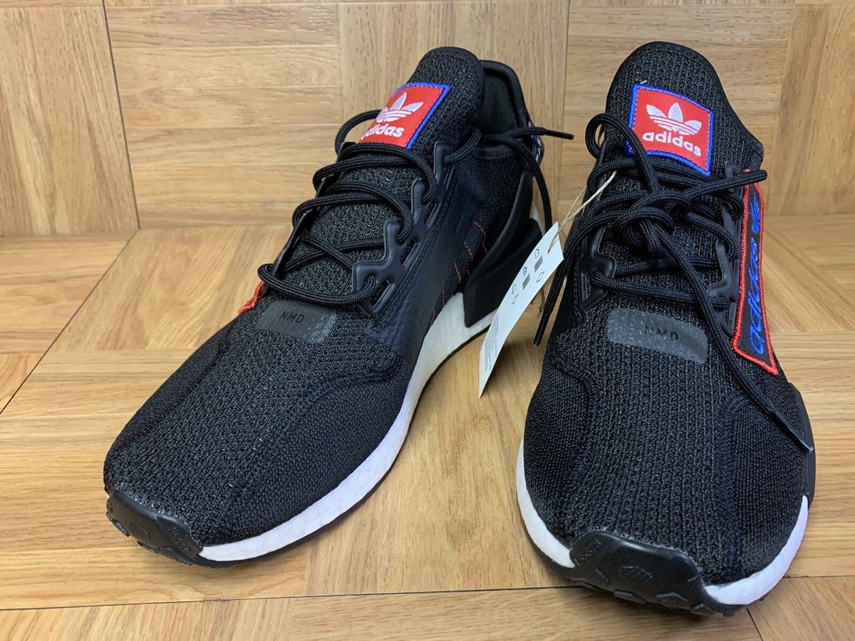 RARE Adidas NMD_R1 V2 Black Core Black Scarlet Blue Sz 10 GX6266 Men's  Shoes | eBay