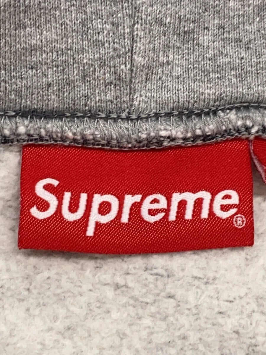 Felpa Supreme con cappuccio M cotone grigio usata