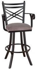 Tempo Furniture Rochelle Swivel Barstool Bar Stool w/ Arms (Custom-Made in USA)