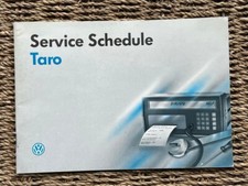 VW TARO SERVICE BOOK Not Owners Manual Handbook BLANK - GENUINE