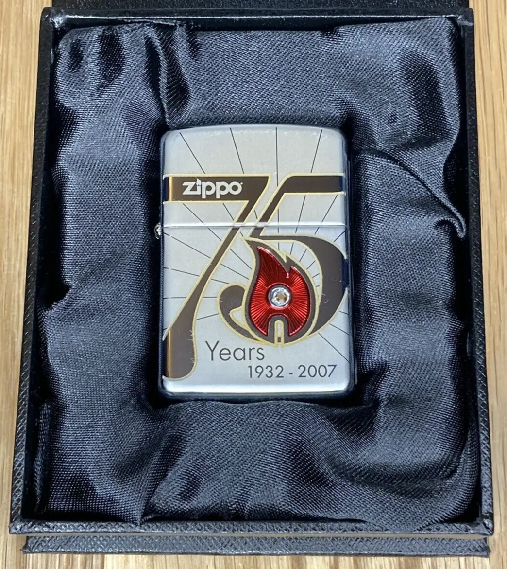 2007 Zippo 75th Anniversary Limited Edition Swarovski Lighter, GBR #1