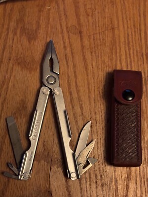 Vintage Gerber MPT multitool with original leather sheath rare free shipping