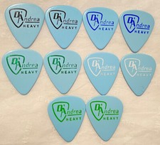 10 -D Andrea Guitar Picks- Powder Blue HEAVY Gauge-4 Variations-NOS
