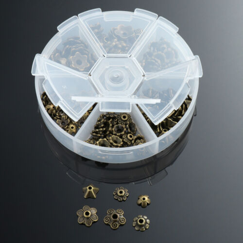 Metal Flower Spacer Beads Tibetan Loose Beads for DIY Jewelry (180pcs) - Afbeelding 1 van 10