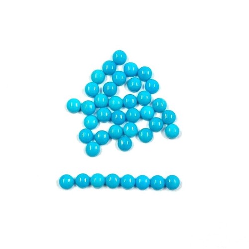 10 Pcs Natural Arizona Turquoise Round Cabochon 3mm Calibrated Loose Gemstone - Picture 4 of 6