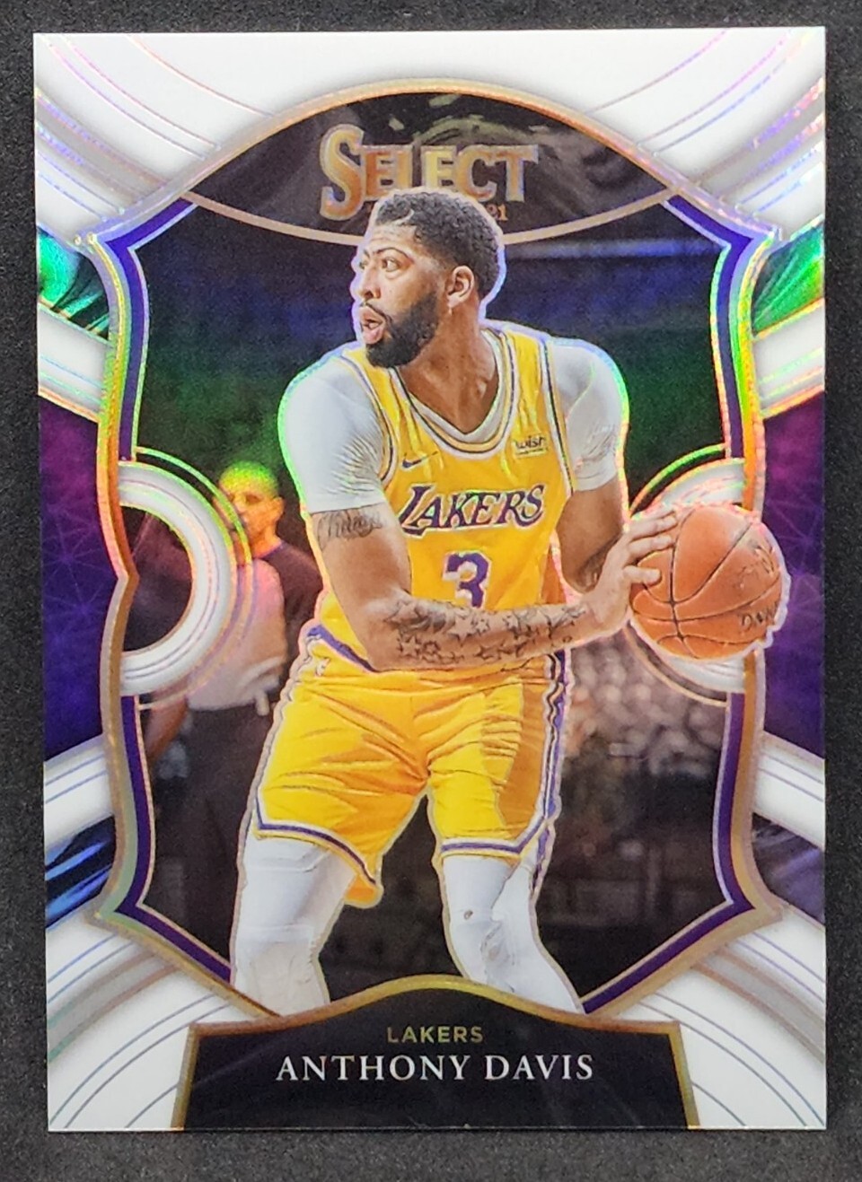 2020-21 Select Anthony Davis Concourse White Prizm #/149 Lakers