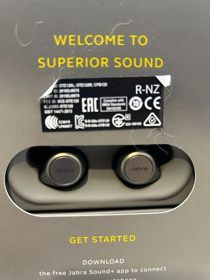 Jabra Elite Active 75t Grey Wireless Noise Cancellation Bluetooth Earbuds Used - Image 2 of 3