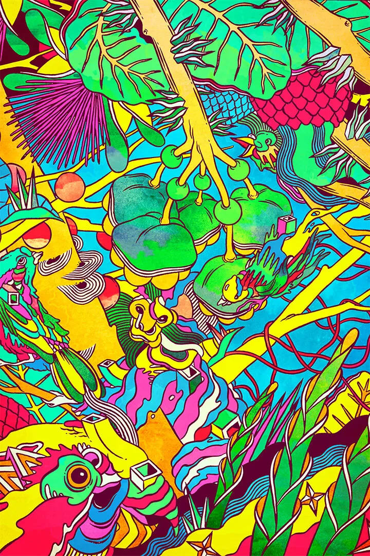 Psychedelic Trippy Visual Abstract Modern Painting Wall Art Home POSTER 20x30