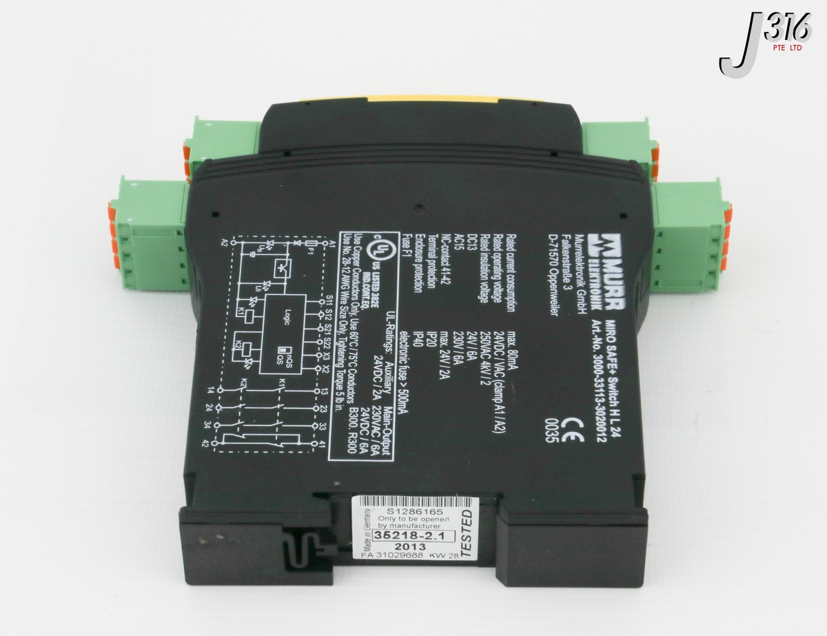 31413 MURR ELEKTRONIK SAFETY RELAY, 3000-33113-3020012 MIRO SAFE+