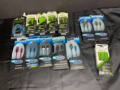 New 11 Micro USB Charge Cables 3-9ft Colors Solaray and Pugs Audio  Cables