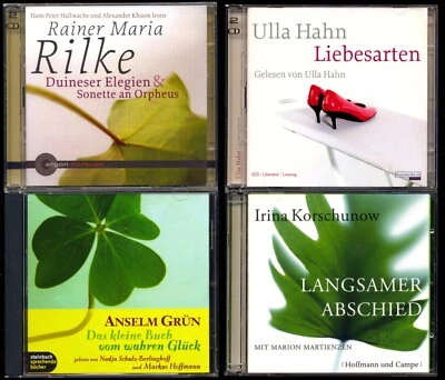 4 HÖRBÜCHER★U. HAHN•LIEBESARTEN★A. GRÜN•WAHRES GLÜCK★RILKE•ELEGIEN★KORSCHUNOW★CD - Bild 1 von 4