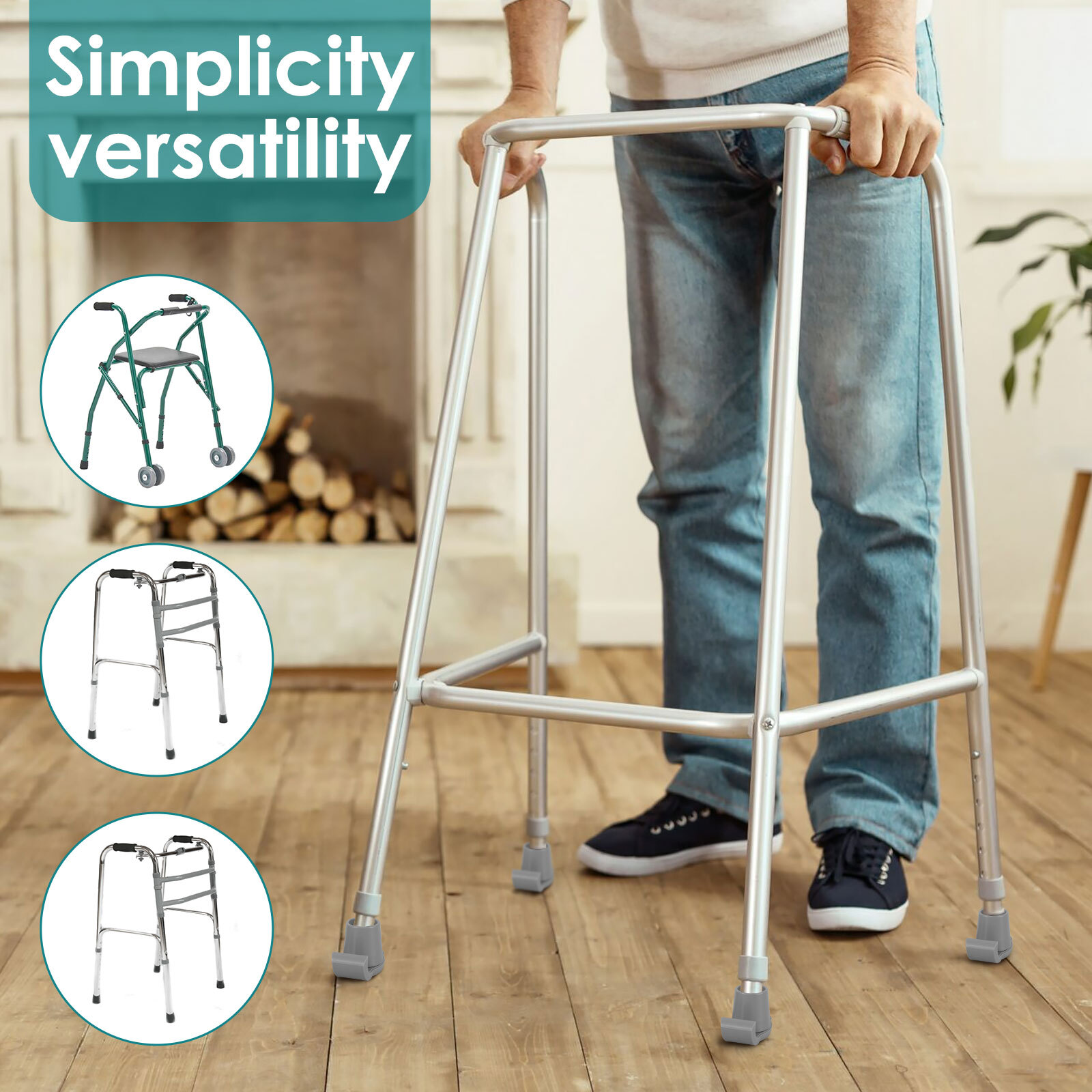 6Pcs Walker Ski Glides Plastic Glide Walker Feet Caps Smooth Walker