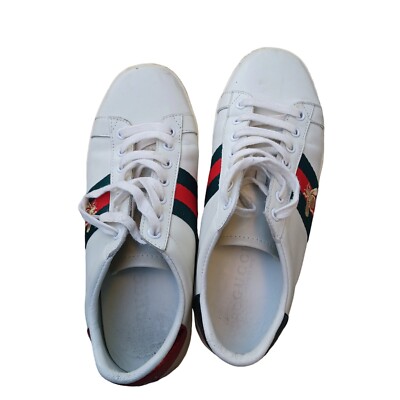 Gucci Ace Sneakers Women's's Size US 6.5 White Leather Shoes A807