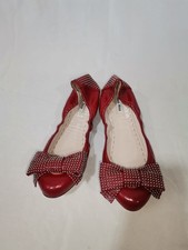 Miu Miu Red Patent Leather Studded Ballet Flats Shoes Women s Size 37 EU