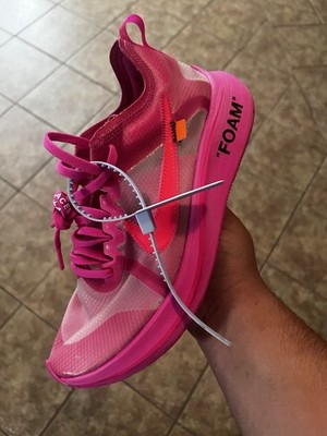 Size 8.5 - Nike Zoom Fly SP x OFF-WHITE Tulip Pink 2018 Men s 8.5/10 WMNS Og All