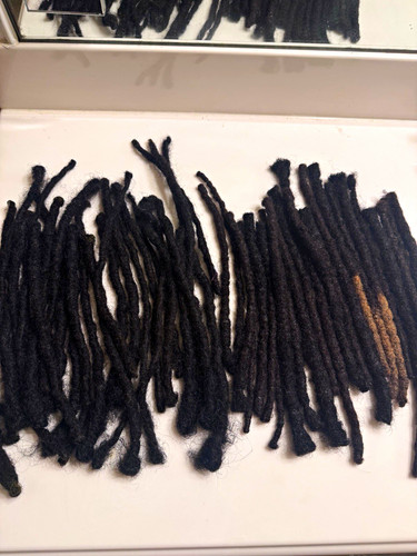 53 Organically Grown Real human Dreadlock Hair Black/Brown, 9-16 in