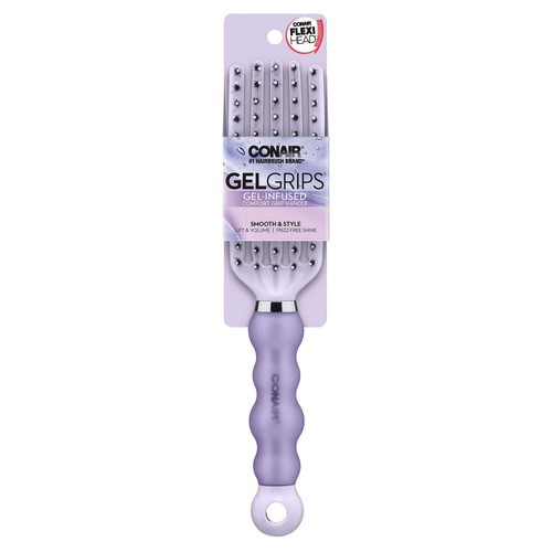 Conair Gel Grips Porcupine Detangle Vent Hair Brush, Colors Will Vary, 1-Count