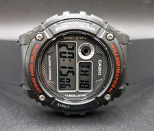 Casio Mens Digital Watch Illuminator W216H-1AV WR50M 24 hour Alarm Chronograph