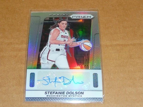 2025 Panini Prizm WNBA STEFANIE DOLSON AUTOGRAPH/AUTO SILVER THROWBACK MYSTICS