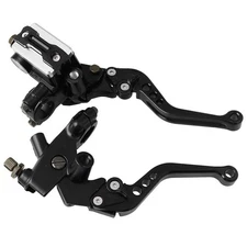 Universal 7/8'' Motorcycle CNC Brake Clutch Master Cylinder Reservoir Lever Set