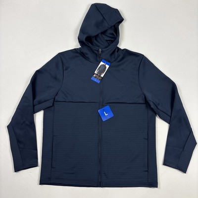 SPYDER Active Men's Full Zip Stretch Hoodie Jacket Blue Large