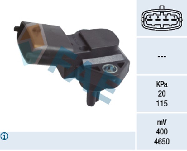 Sensor Saugrohrdruck Fae 15216 FüR Fiat Brava Marea Bravo 1 Weekend 16V-image