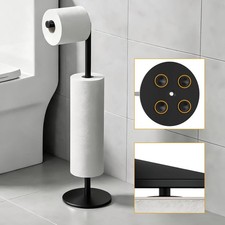 Toilet Paper Holder Stand, Stainless Steel Suction Cups Freestanding Toilet P...