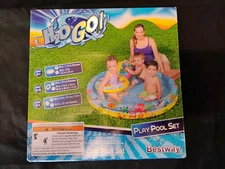 H2OGO! 2 Rings Circle Bath Play Pool Swimming Pool Set (122cm x 20cm)