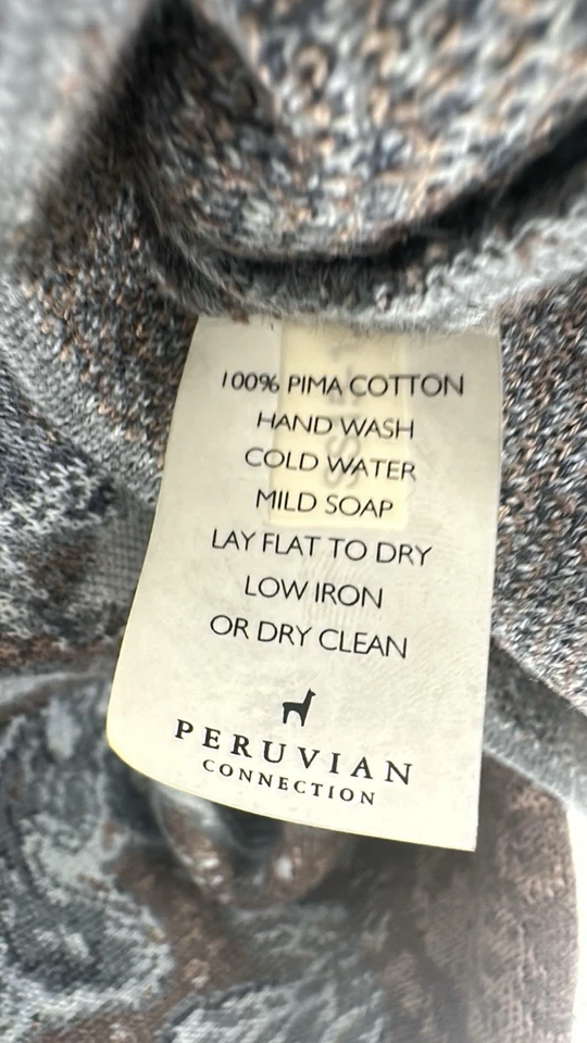 Vestido vaquero tejido Peruvian Connection XS 100 % Pima para mujer Foto 4 de 4