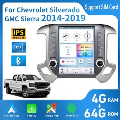 GEN 6 Car Radio Stereo for Chevy Silverado GMC Sierra 2014-2019 GPS Tesla Style