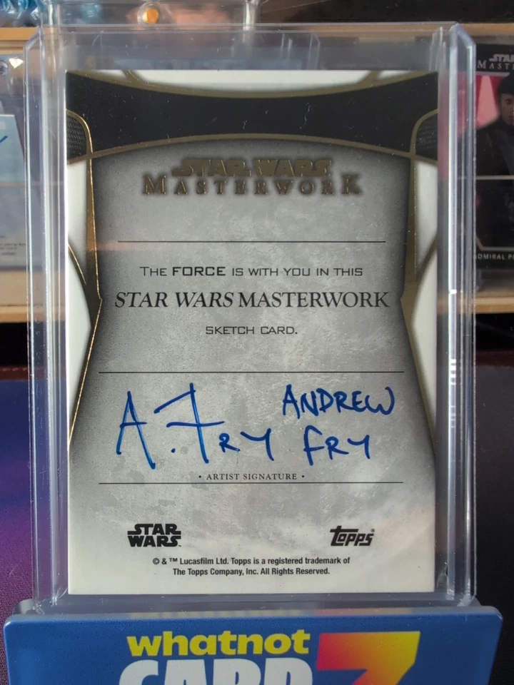 Rey Sketch 1/1 by Andrew Fry Masterwork Star Wars Topps - Image 2 of 2