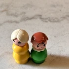 Vintage Lot of 2 Fisher Price Plastic Little People Figures collectible 70's toy