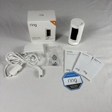 Ring Indoor Cam 1st Gen w Privacy Cover Plug-In HD Security 2 Way Talk White