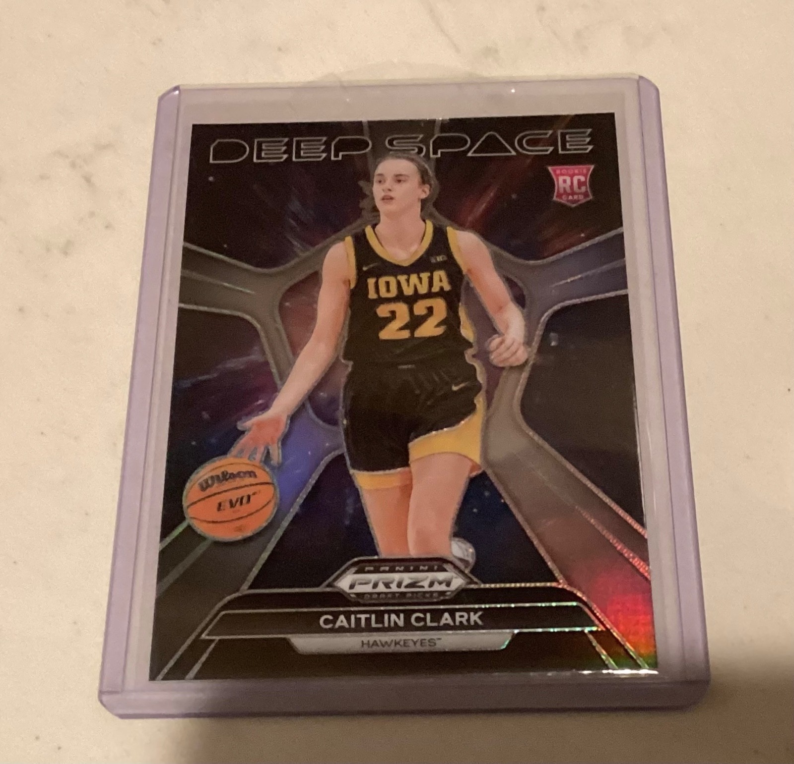 2024-25 Panini Prizm Draft Picks - Deep Space Caitlin Clark #8 Silver Prizm (RC)
