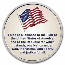 1 oz Silver Colorized Round - APMEX (Pledge of Allegiance) 104.57 per troy oz