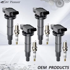 4PCS Ignition Coil+Plug Pack For 2002-2011 Toyota Camry 2.4L UF333
