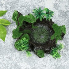 Reptile Feeder Reptiles Water Tray Lizard Feeding Bowl Gecko Food