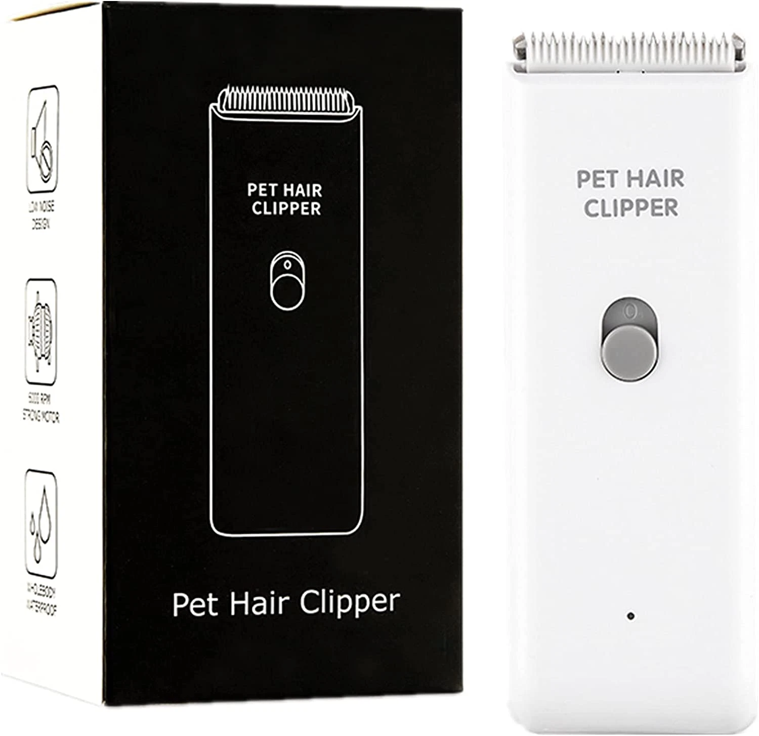 Dog Cat Home Hair Waterproof Clipper,Portable Electric USB Rechargeable PetGroom